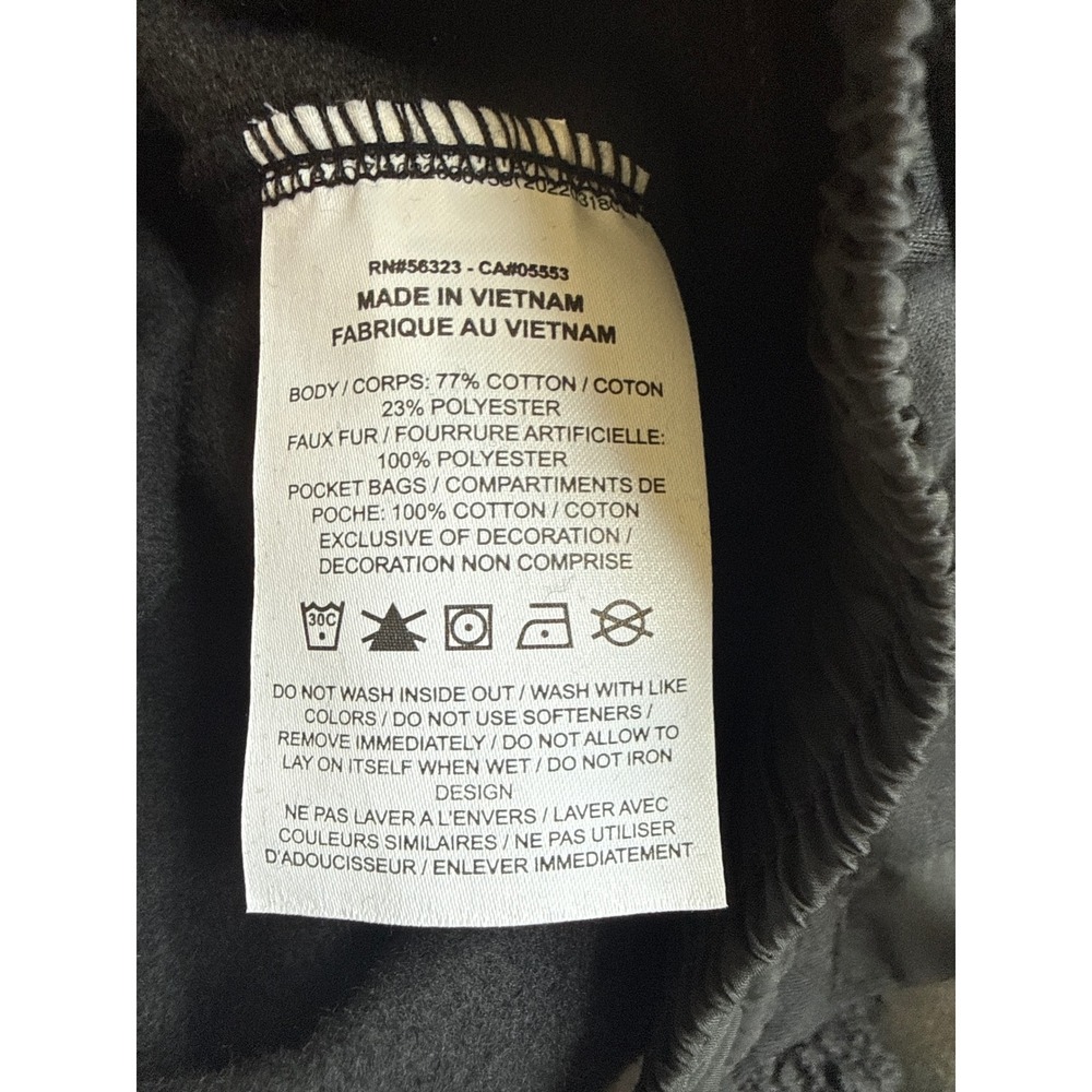 Nike Boys Sportswear Fleece Joggers Black Faux Fur Side Stripe DV3062-010 L - Picture 4 of 5